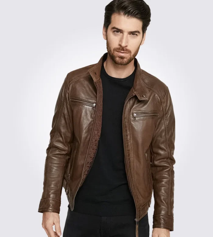 Eric Brown Hooded Leather Jacket 07