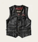 Grandbluff Mens Black Leather Vest 1 1