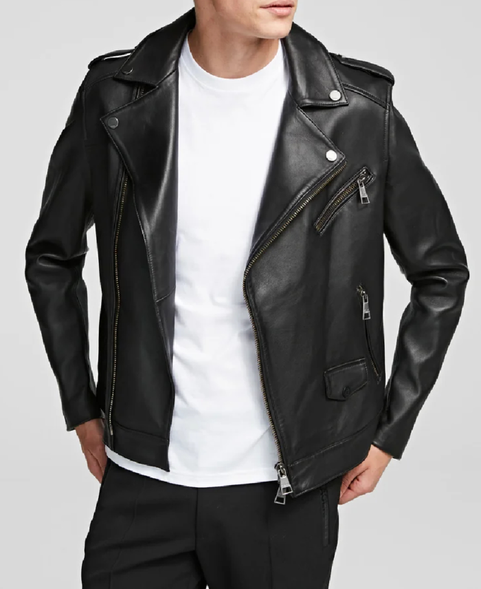 Mens Black Leather Jacket 001 3