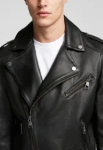 Mens Black Leather Jacket 004 3