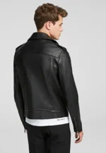 Mens Black Leather Jacket 005 3