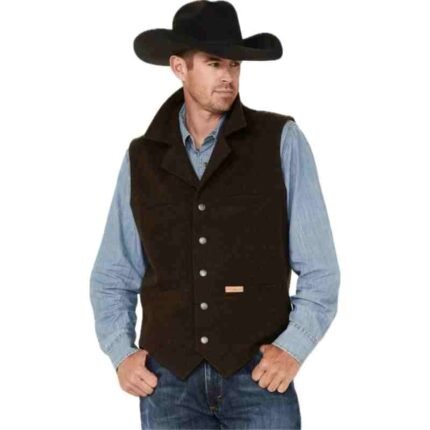 men's brown wool montana vest