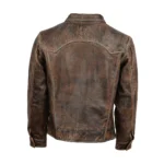 Mens Jesse James Distressed Vintage Leather Jacket 2