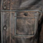 Mens Jesse James Distressed Vintage Leather Jacket 7 1