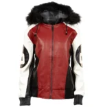 Robert Phillipe Womens Red 8 Ball Leather Jacket 001