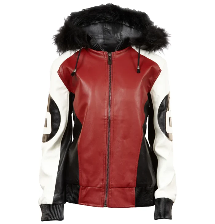 Robert Phillipe Womens Red 8 Ball Leather Jacket 001