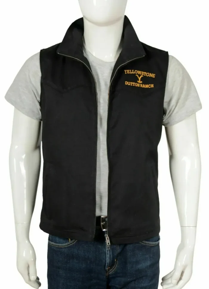 Yellowstone John Dutton Black Vest TheLeatherJacketer 002