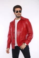 fight club leather red jacket 2