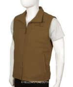 kevin costner john dutton brown wool vest yellowstone vest 02