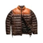 leather puffer jacket