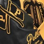 Pelle Pelle Black and Yellow Varsity Jacket A Bold Icon of Urban Style and Luxury 5