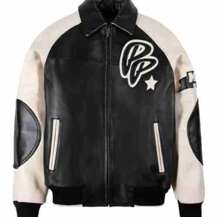 Pelle Pelle Classic Soda Club Plush Black & Cream Leather Jacket