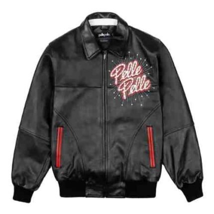 Pelle Pelle Logo World Famous Soda Club Black Leather Jacket A Bold Statement of Streetwear Excellence