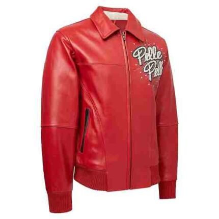 Pelle Pelle Soda Club Red Leather World Famous Jacket