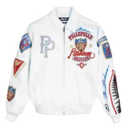 Pelle Pelle White Leather Jacket