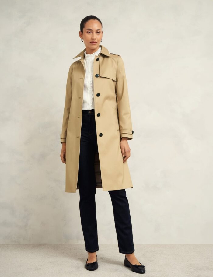 cotton rich belted trench style coat 1 1